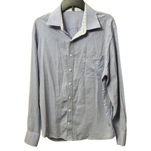 J Hilburn Men’s 100% cotton long sleeve button down shirt 18 neck 48 Chest